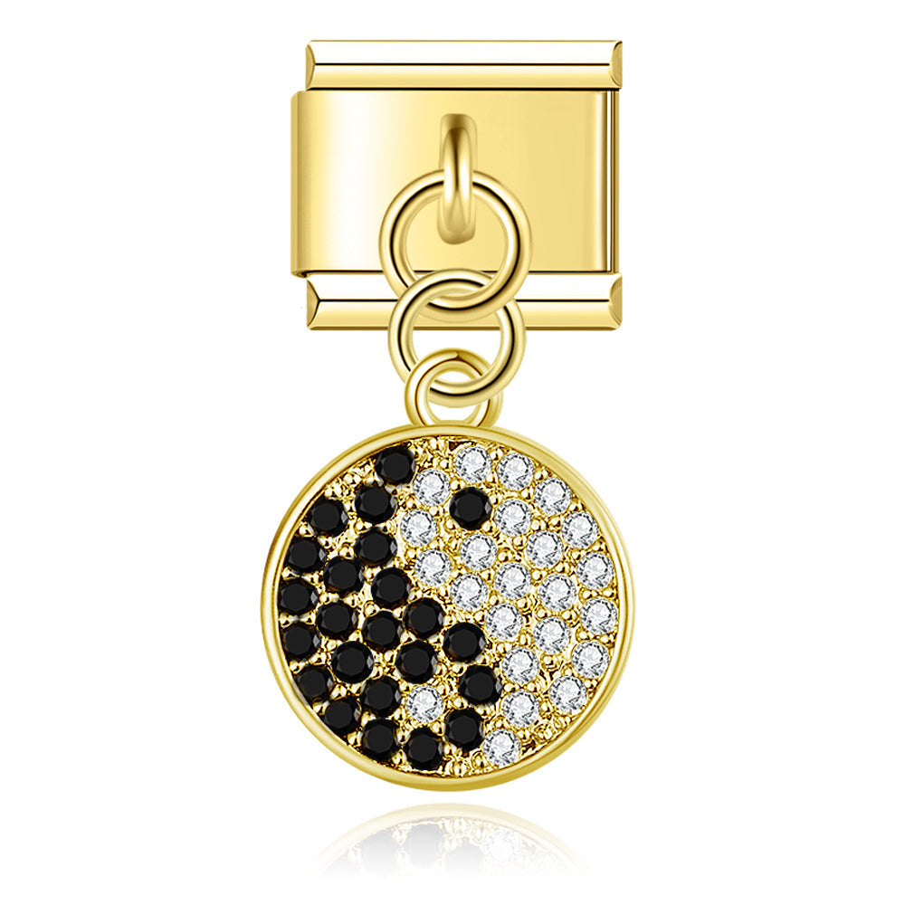 Yin Yang Glitter Pendant Charm