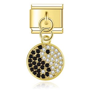 Yin Yang Glitter Pendant Charm