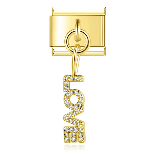 Glitter Love Pendant Charm