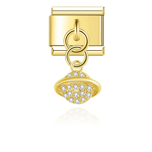 Glitter Saturn Pendant Charm