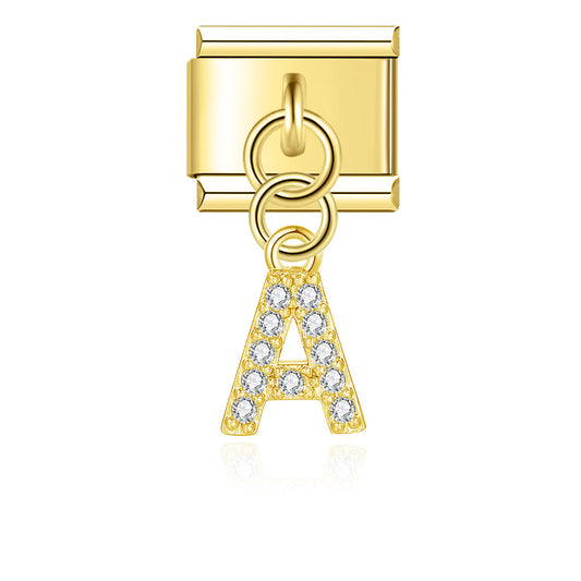 Glitter A Pendant Charm