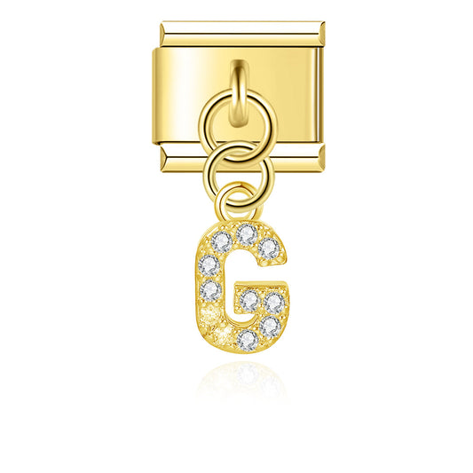Glitter G Pendant Charm