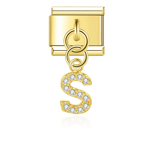 Glitter S Pendant Charm