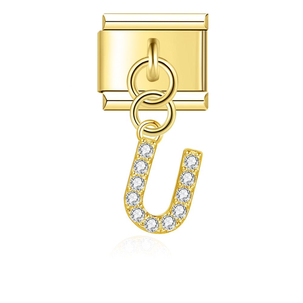 Glitter U Pendant Charm