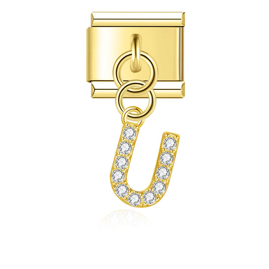Glitter U Pendant Charm