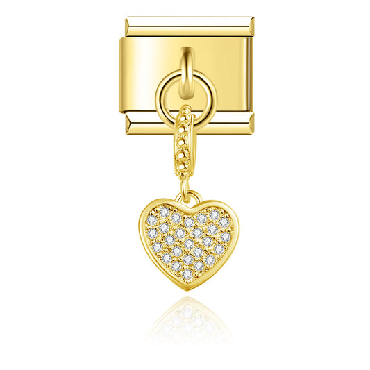 Glitter Heart Charm