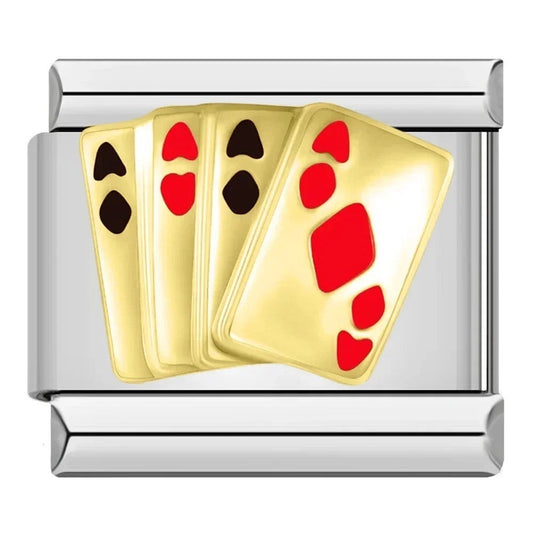 Golden Cards Charm
