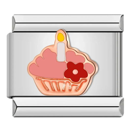 Pink Cupcake Charm