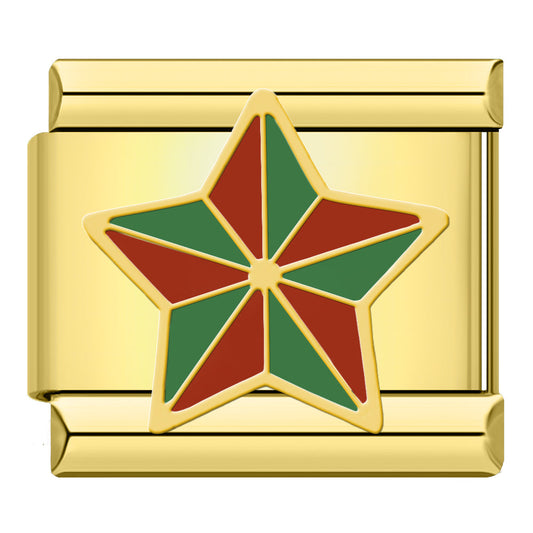 Red Green Star Charm