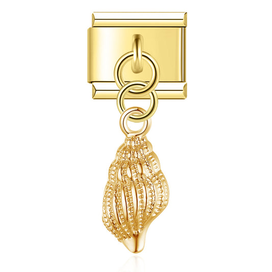 Hanging Golden Seashell Charm