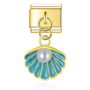 Seashell with Pearl Charm