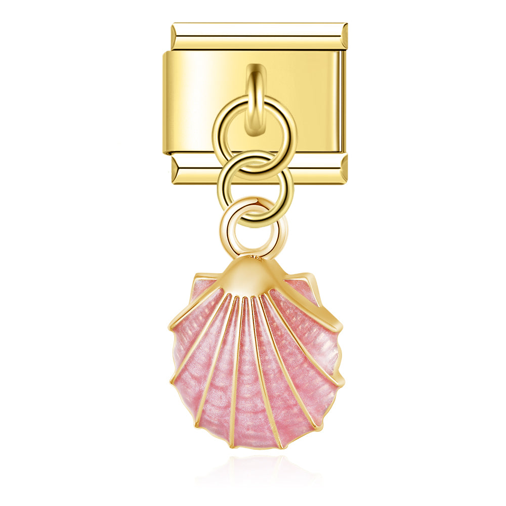 Hanging Pink Seashell Charm