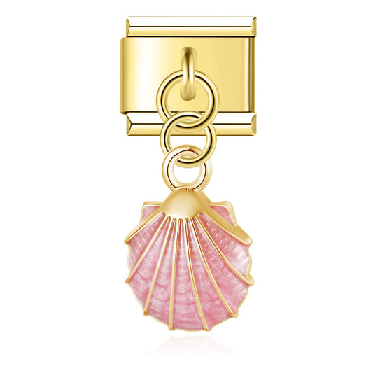 Hanging Pink Seashell Charm