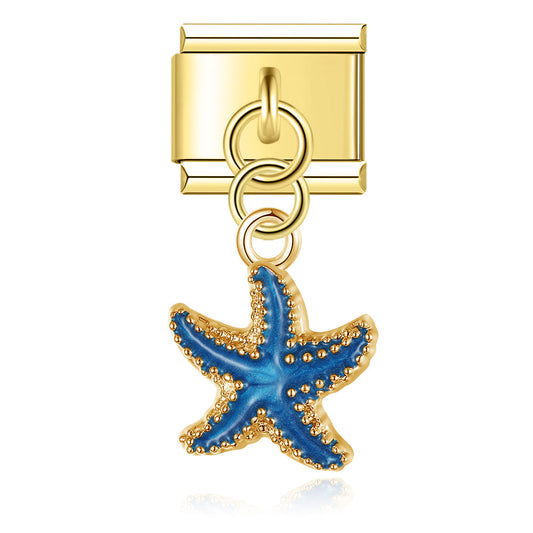 Blue Starfish Pendant Charm