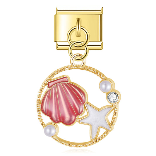 Multicolor Seashell Charm