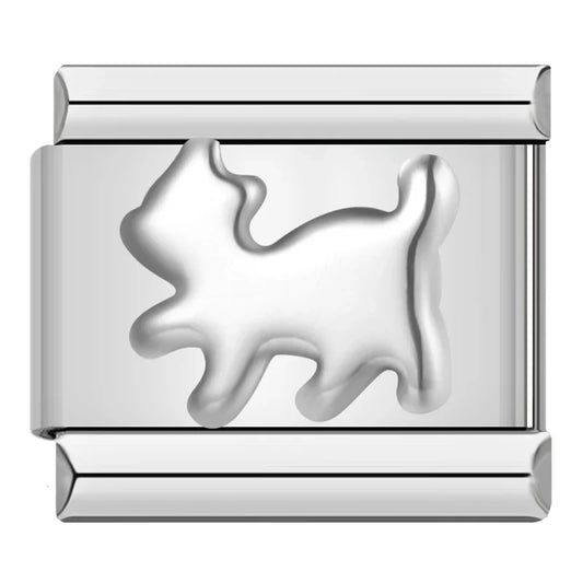 Silver Cat Charm