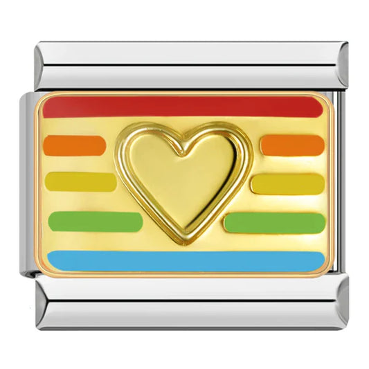 Rainbow Heart Charm