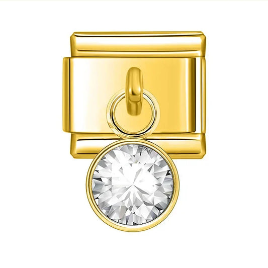 Hanging White Stone Charm