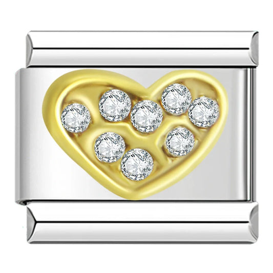 Glitter Heart Charm