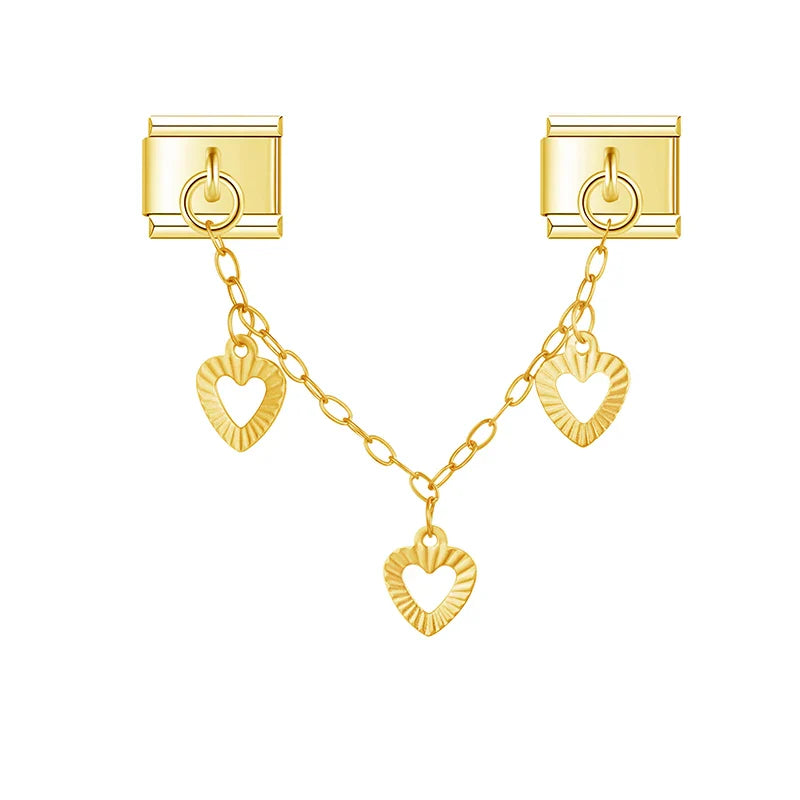 Necklace with Heart Pendants Charm