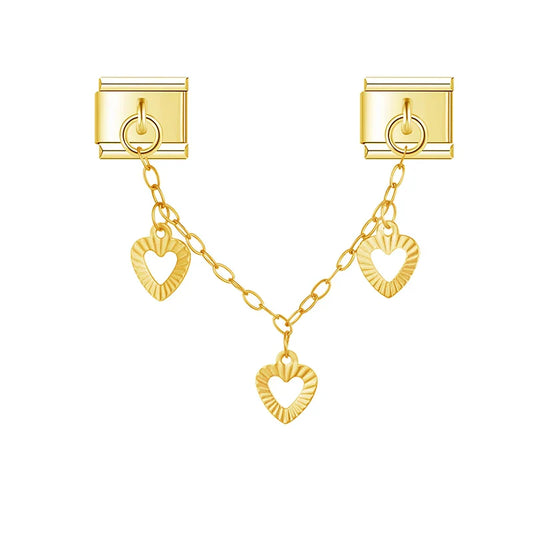 Necklace with Heart Pendants Charm
