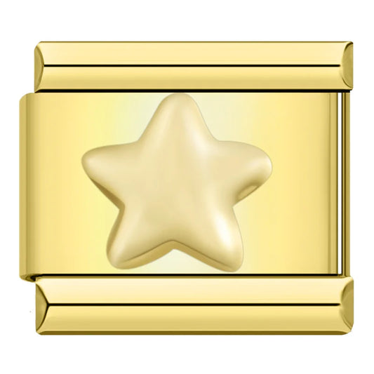 Golden Star on Gold Charm