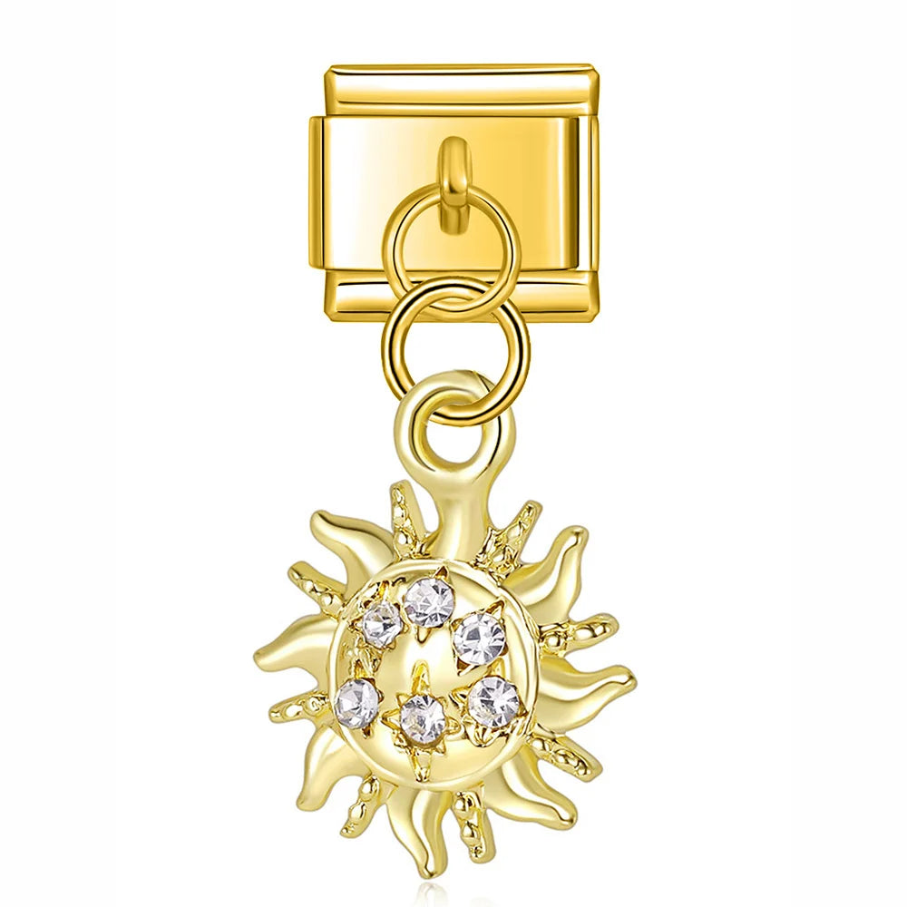 Hanging Sun Gold Charm