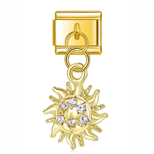 Hanging Sun Gold Charm