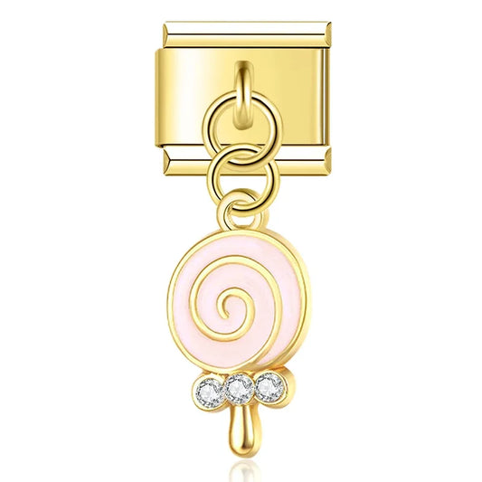 Pink Lollipop Pendant Charm