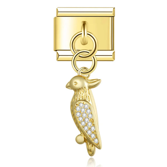 Golden Bird Pendant Charm