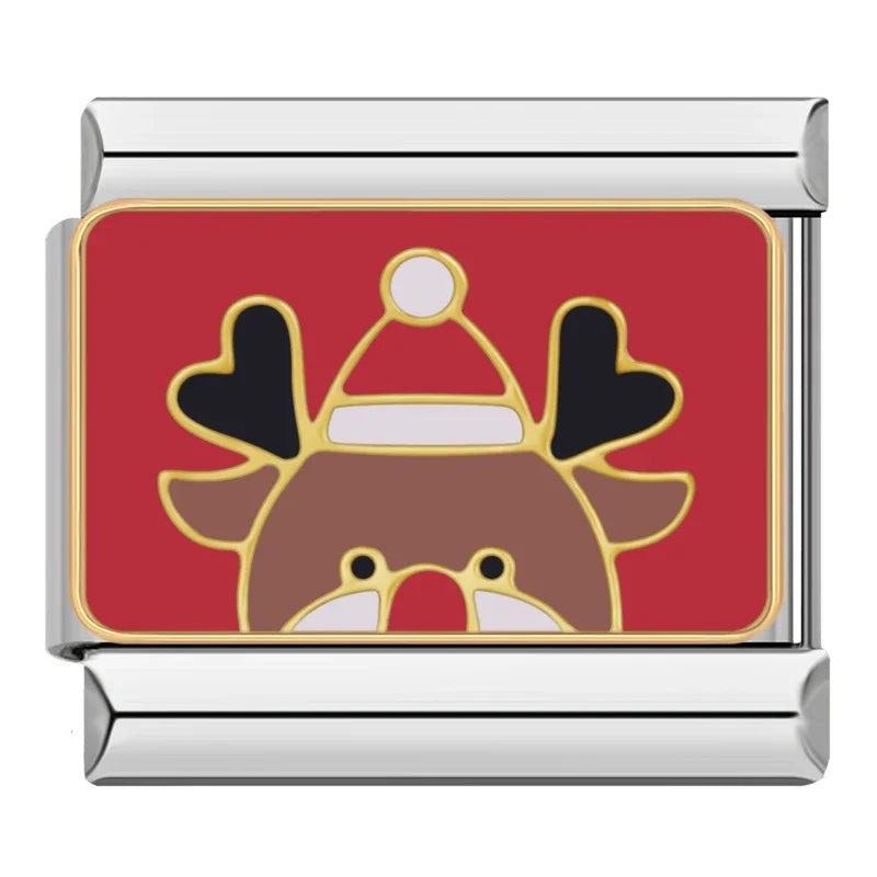 Reindeer on Red Charm