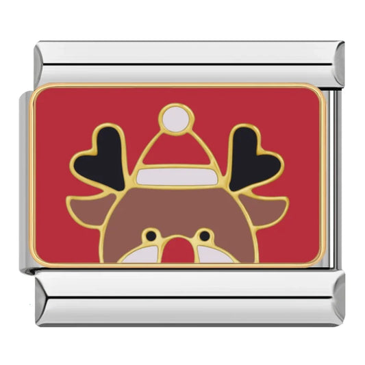 Reindeer on Red Charm