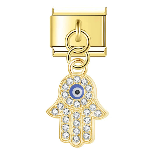 Glitter Hand Pendant Charm