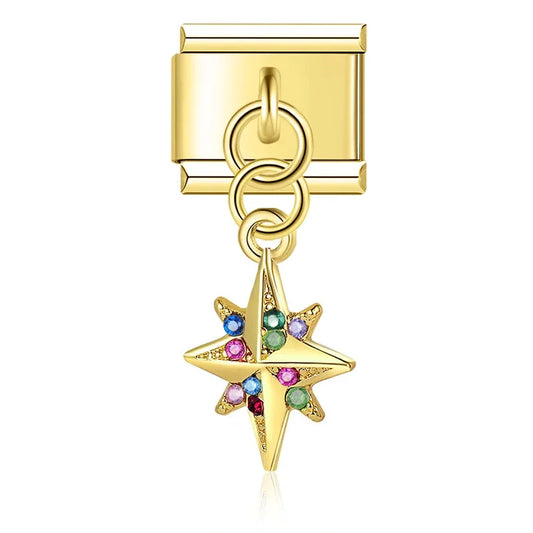 Hanging Multicolor Star Charm