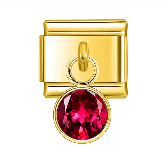 Hanging Dark Red Stone Charm