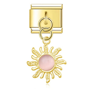 Sun with Pink Stone Charm