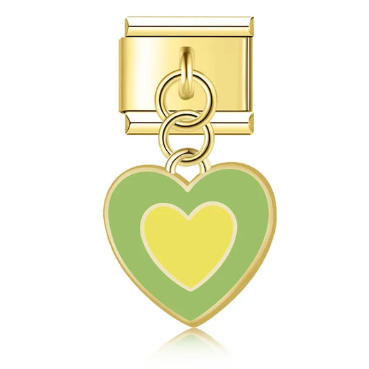 Green Heart Pendant Charm