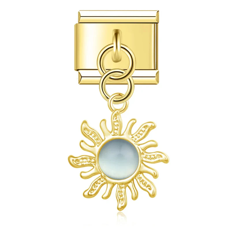Sun with Blue Stone Charm