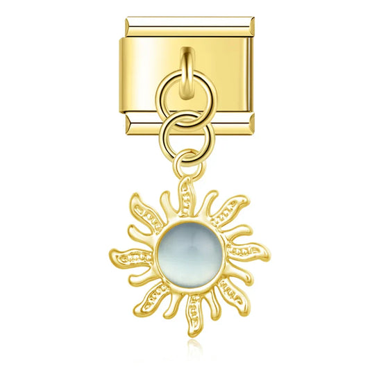 Sun with Blue Stone Charm