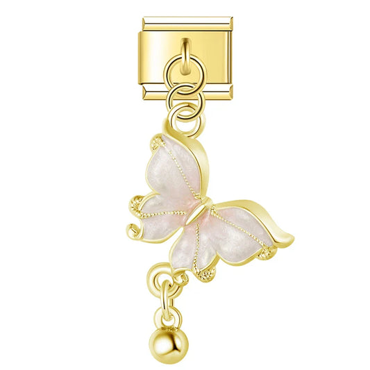 Hanging Pink Butterfly Charm