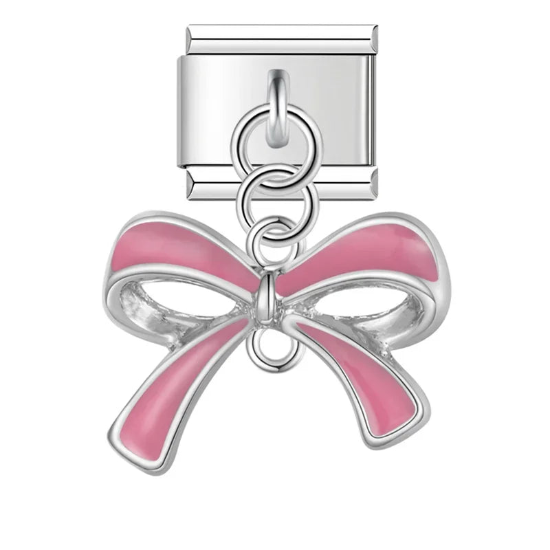 Pink Ribbon Pendant Charm