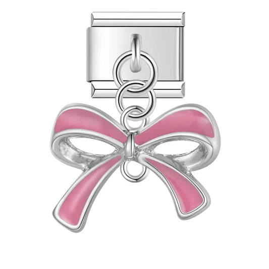Pink Ribbon Pendant Charm