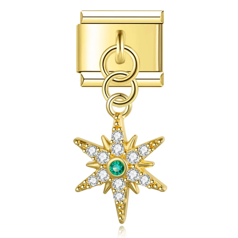 Glitter Shooting Star Pendant Charm