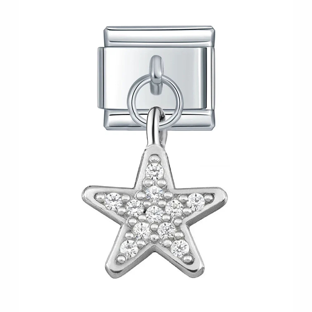 Hanging Glitter Star Charm