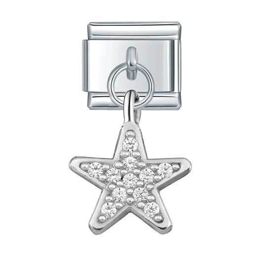 Hanging Glitter Star Charm