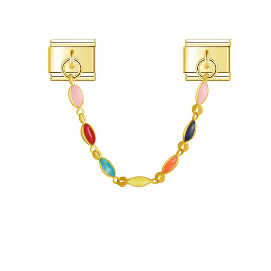 Necklace with Multicolor Stones Charm