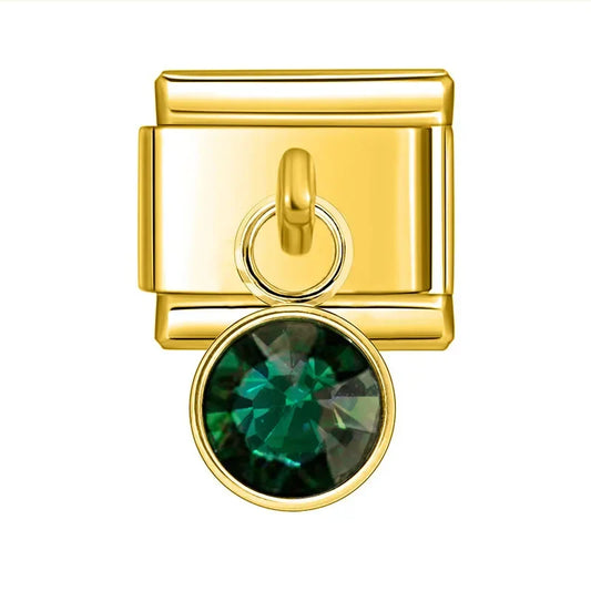 Hanging Dark Green Stone Charm