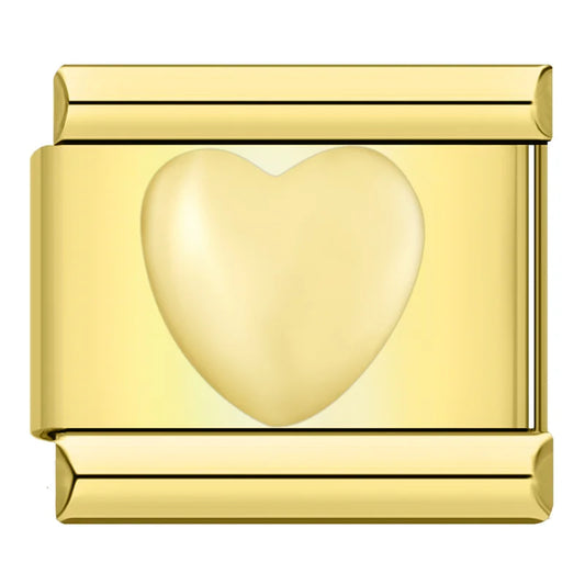 Golden Heart on Gold Charm