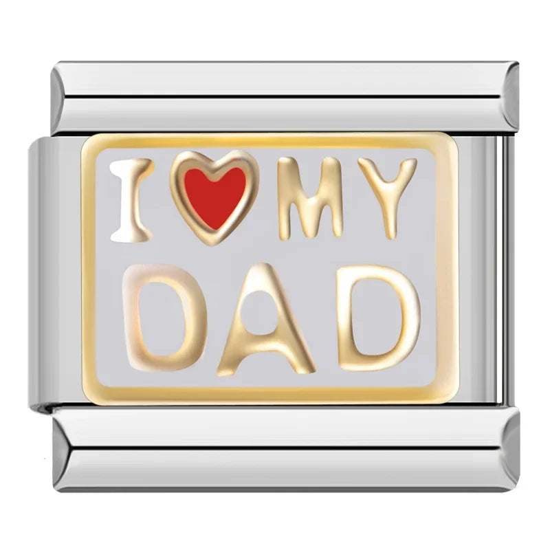 I Love My Dad Charm