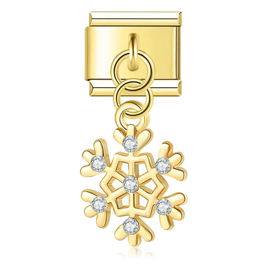 Glitter Snowflake Charm